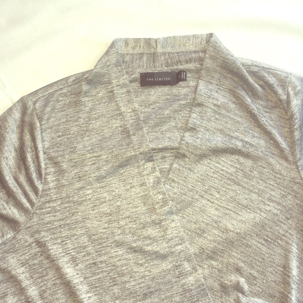 Long sleeve sliver blouse